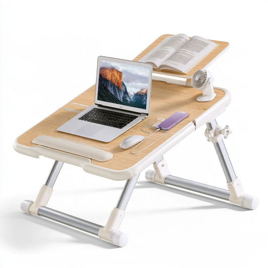 Table de lit réglable pour ordinateur aux lignes épurées, coloris blanc