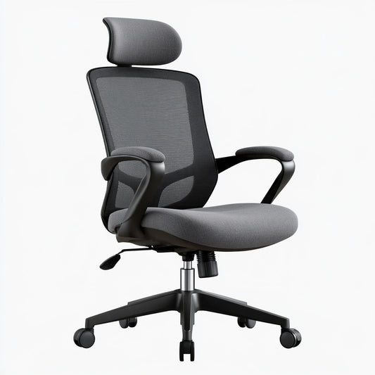 Fauteuil de bureau ergonomique aux lignes épurées, coloris gris