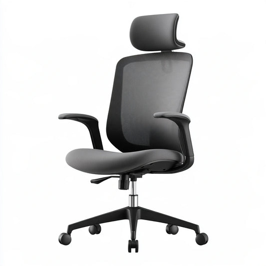 Fauteuil de bureau ergonomique aux lignes épurées, coloris gris